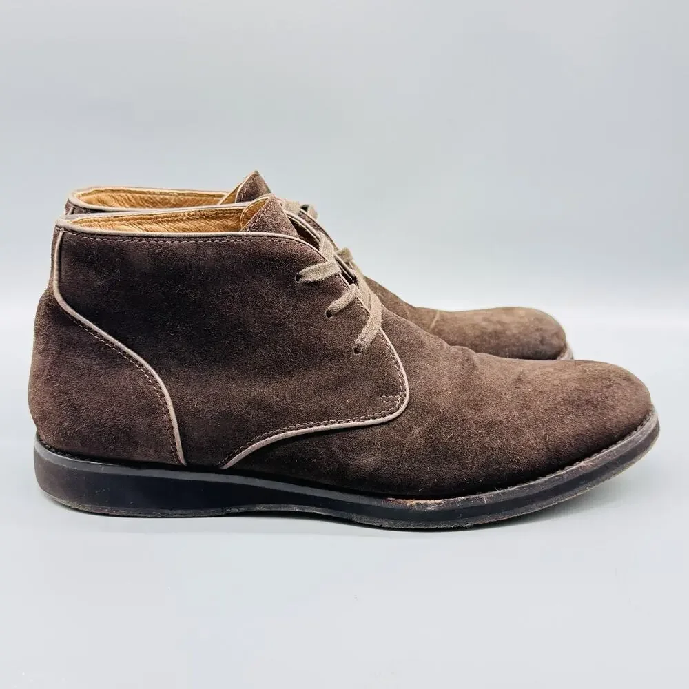 John Varvatos Brown Suede Chukka Boots
